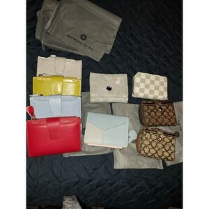 NEW- NINE Leather SENDEFN Women's RFID Blocking Leather Small Compact Bi-folds